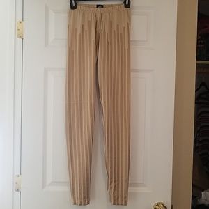 Gold & Tan striped leggings. Bundle only!